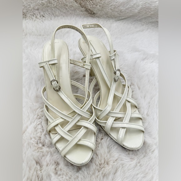 Bally strappy white leather‎ sandals US 10.5 EUC - Picture 4 of 10